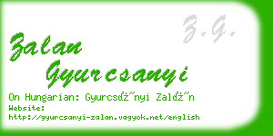 zalan gyurcsanyi business card